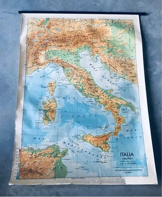 Italia! Grande MappA fisica politica 1984
