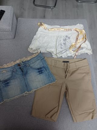 Lote faldas y pantalón corto talla 34