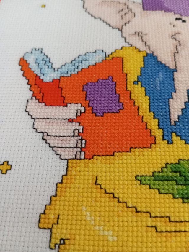 Rebajado, urge! Lote de 2 cuadros bordados a mano