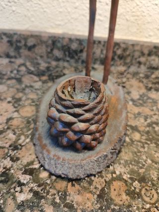 Escultura cigueña, hecha a mano