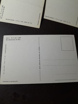 Lote de seis antiguas tarjetas postales