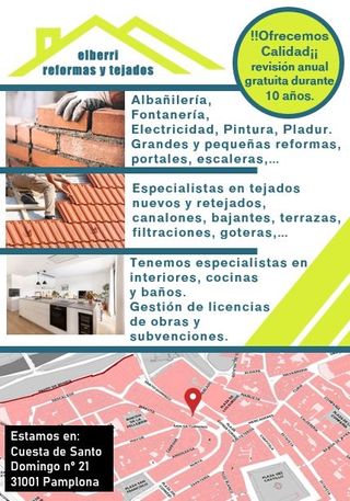 Reformas y tejados en Pamplona