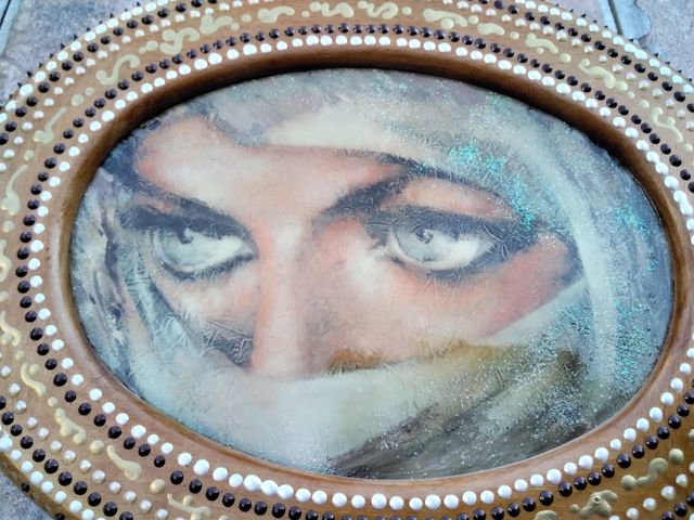 Quadro ovale decuoupage