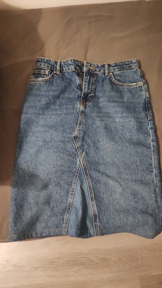 Falda vaquera midi tubo