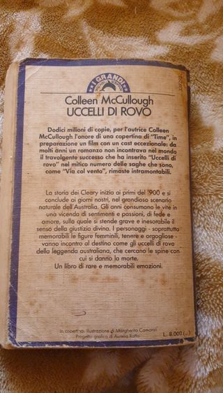 Libro uccelli di rovo anni 80