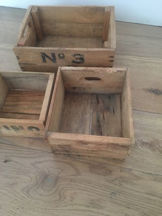 lote 3 cajas de madera