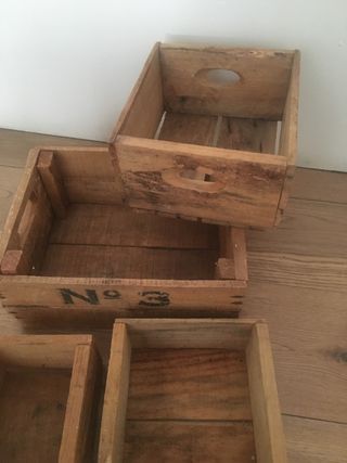 lote 3 cajas de madera