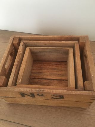 lote 3 cajas de madera