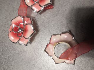 N. 4 calamite per tende rosa