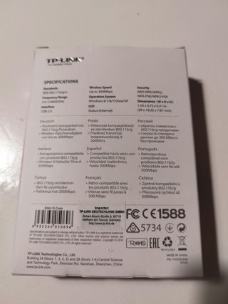 Adaptador wireless Mini TP-LINK USB 300M