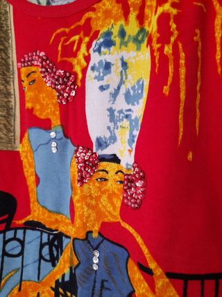 Camiseta tirantes, pedreria.