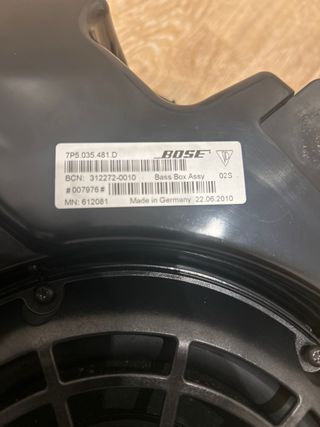 Bose subwoofer porsche cayenne 
