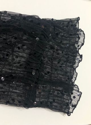 blusa tul negro .paillettes T/M justa