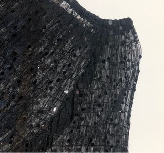 blusa tul negro .paillettes T/M justa