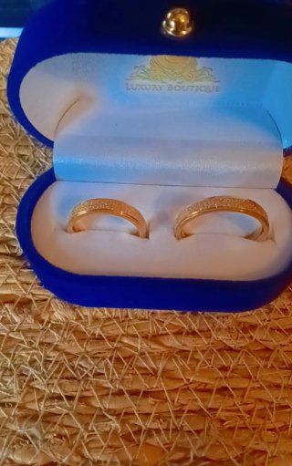 Conjunto de Anillos de Alianzas Titanio Esmerilado