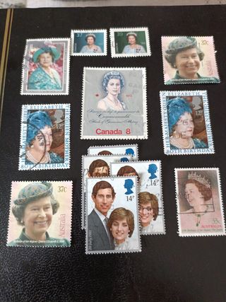 LOTE SELLOS QUEEN ELIZABETH