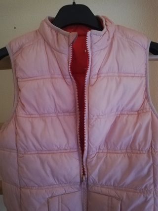 Piumino smanicato doubleface