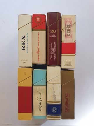 LOTTO 8 RARI PACCHETTI SIGARETTE ESTERE VINTAGE