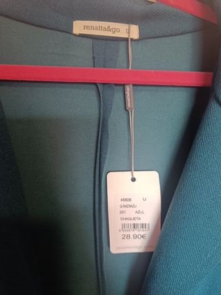 Blazer mujer turquesa
