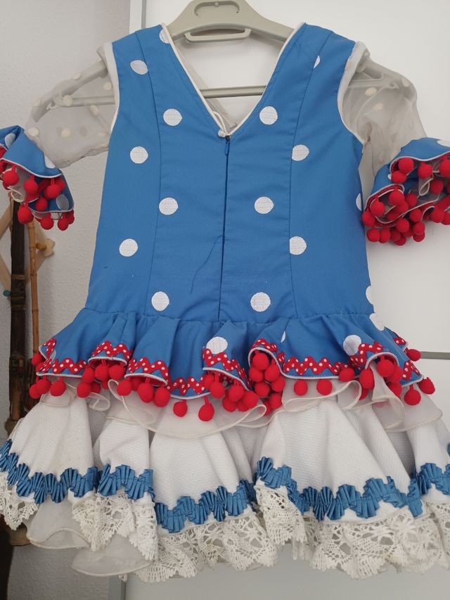 Vestido gitana- flamenca  niña talla 3