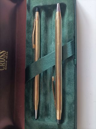Bolígrafo y Portaminas CROSS Bañados ORO