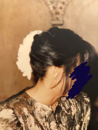 Tocado y guantes de NOVIA elegante