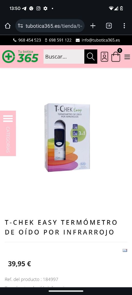 Termómetro oído 3 en 1