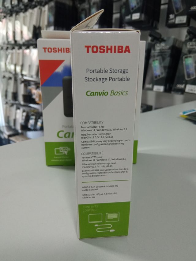 Disco externo 4tB Toshiba cambio basics