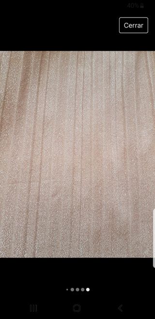 falda Midi plisada rosa palo de Mango