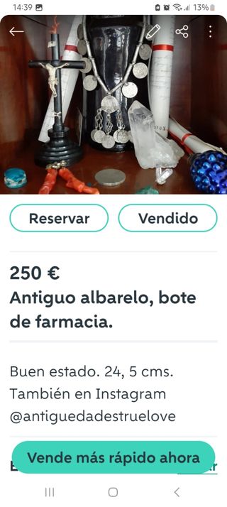 Antiguo albarelo. Bote farmacia XIX
