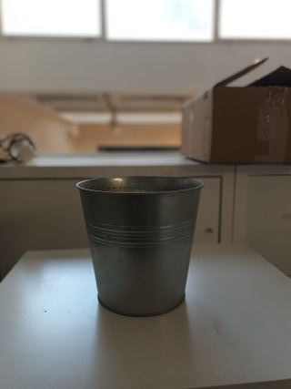 Cubo maceta 17cm de metal Ikea 