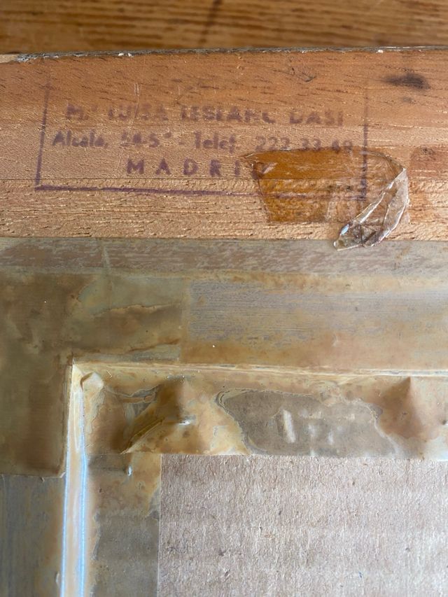 Antigua pequeño oleo,sobre tabla,firmado