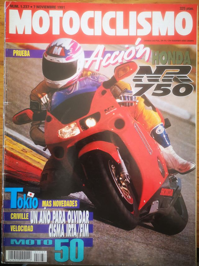 Motociclismo 1991.Honda NR 750.