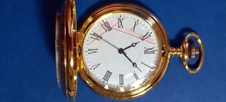 Reloj de bolsillo chapado en oro. 