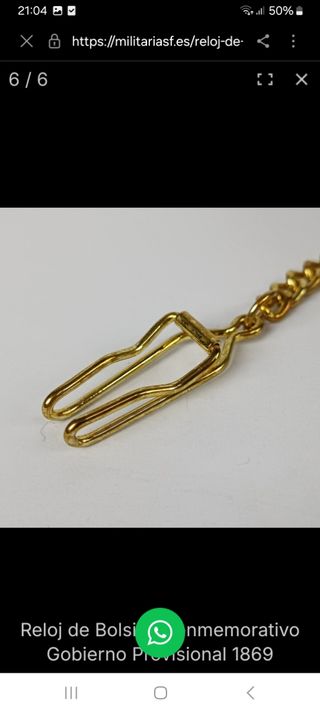 Reloj de bolsillo chapado en oro. 