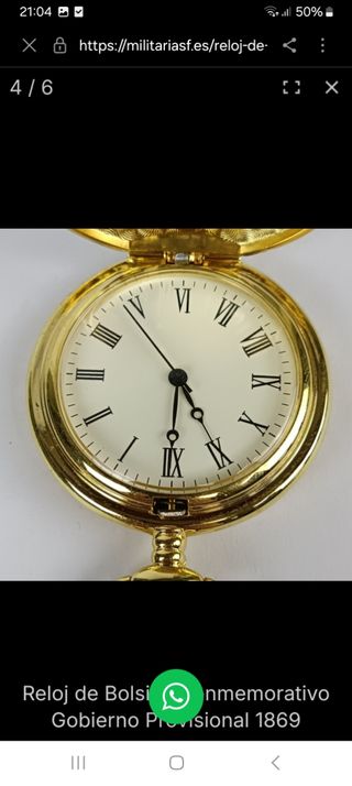 Reloj de bolsillo chapado en oro. 