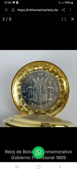 Reloj de bolsillo chapado en oro. 