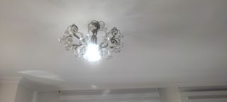 Lampara bronce y Cristal Murano.Vintage