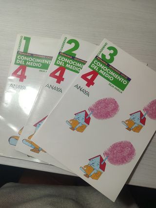 9 cuadernos de Anaya, 4 de primaria
