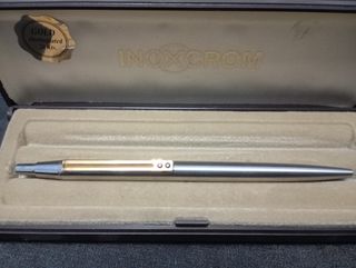 Bolígrafo inoxcrom con baño ori