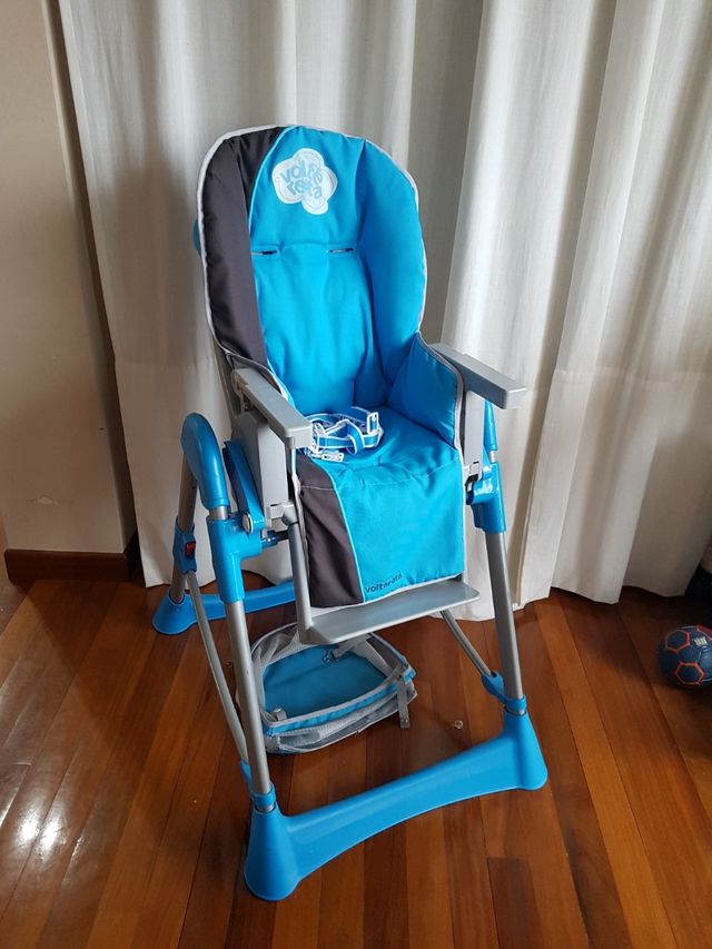 Trona bebé Voltereta , azul y gris