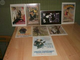 LOTE 8 POSTALES DE CARTELES DE PELICULAS DE ÉPOCA