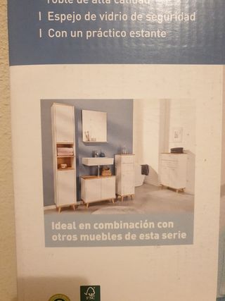 Espejo de pared con estante Livarno