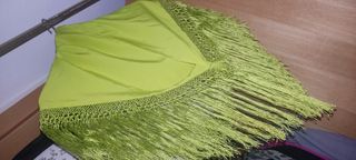 Mantoncillo para traje de flamenca verde