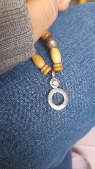 Collar largo cuero