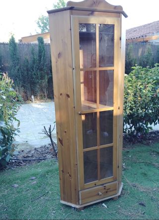 Lote 2 unidades mueble vitrina 