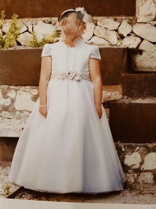 Vestido comunión niña con cancán 