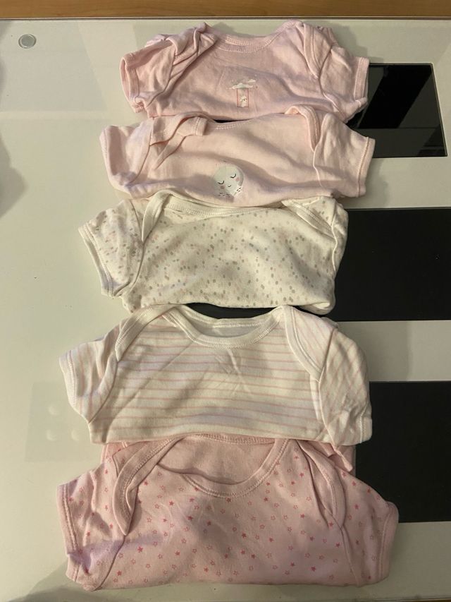 Pack bodys bebe niña 0-3 meses