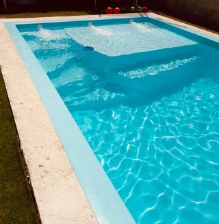 PISCINA DE OBRA, HORMIGÓN IMPRESO