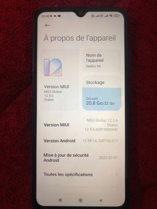 Telefono Redmi 9A 32 Go